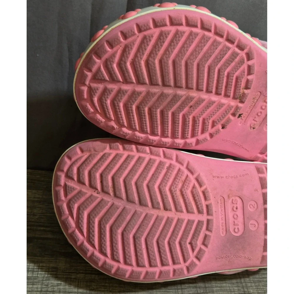 Crocs Disney Mickey Mouse Fun Lab Shoes Youth Size J2 Pink